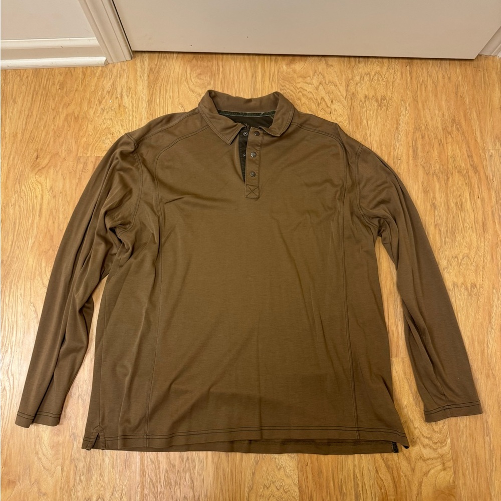 Bugatchi Pima Cotton Long Sleeved Polo